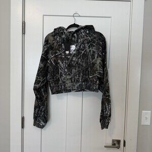 $uicideboy$ G59 Camo Cropped Womens Hoodie Size Medium Grey Five Nine Embroidery